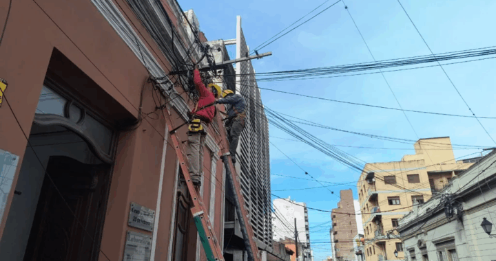 Ejecutaron tareas de despeje de cables en 20 de Febrero y Santiago del Estero
