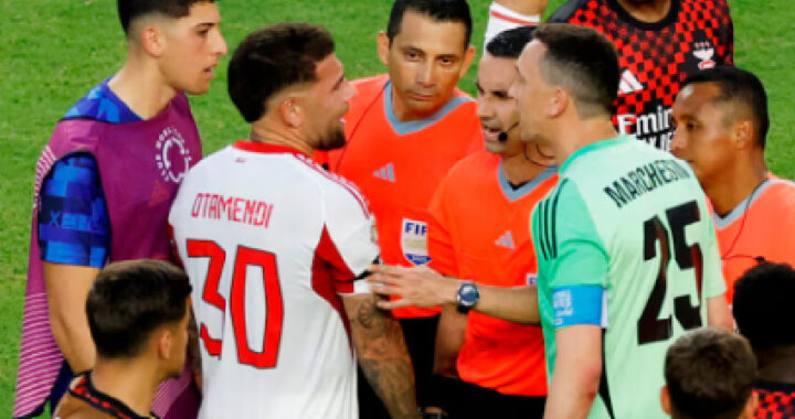 Otamendi separó a Marchesín en medio de una discusión con un jugador del Benfica