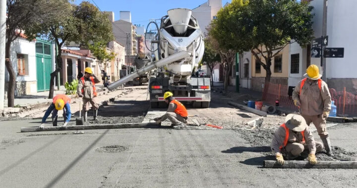 Avanzan las obras de hormigonado en General Güemes entre Ibazeta y Martín Cornejo