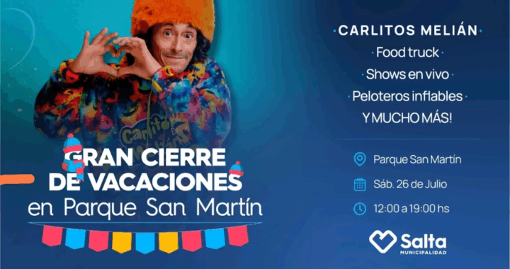 Gran cierre de vacaciones en el Parque San Martín con shows, gastronomía y carrera de disfraces