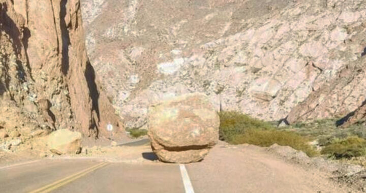 Vialidad Nacional despejó la Ruta 68 tras un derrumbe en la zona de Cafayate