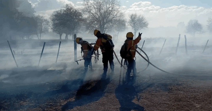 Intenso trabajo para sofocar incendios de pastizales en La Ciénaga y sectores aledaños