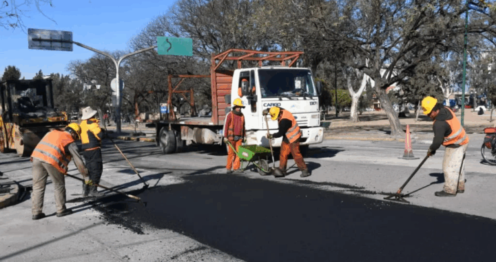 Mejoras viales: se repavimentó la Avda. Sarmiento entre O’Higgins y Arenales