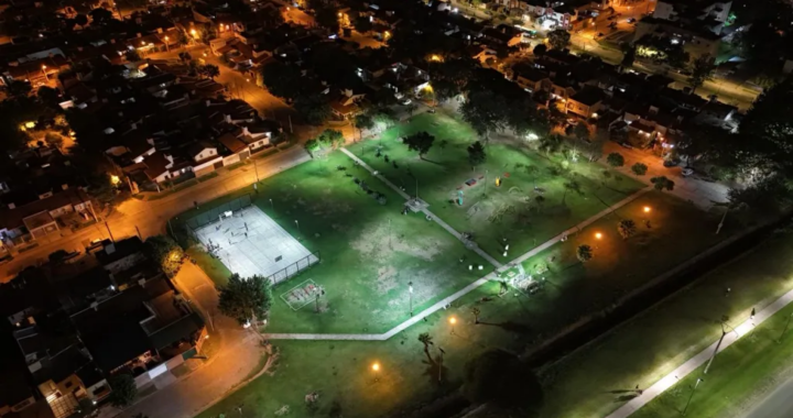 Parque Belgrano ahora luce más seguro y iluminado