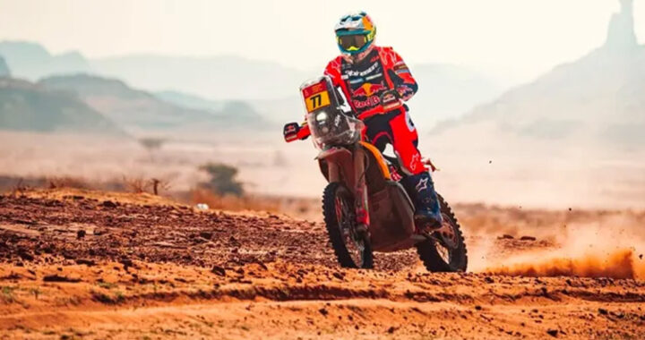 Luciano Benavides comenzó el Dakar 2026 entre los mejores: fue 5° en la primera etapa de motos