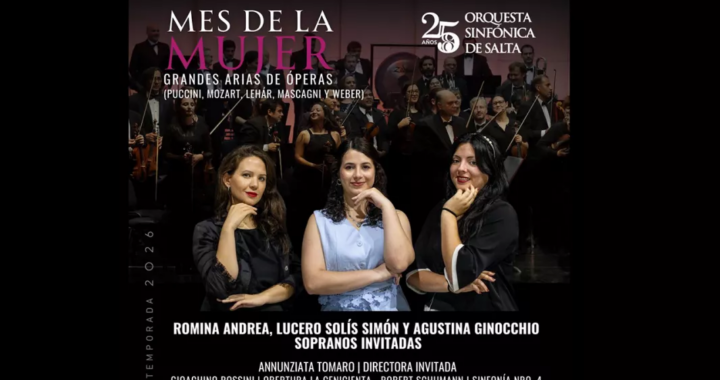 La Orquesta Sinfónica de Salta celebrará el Mes de la Mujer con un concierto especial