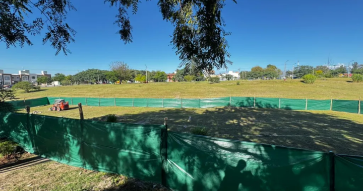 Construyen una pista de bicicletas y una cancha de básquet en Grand Bourg