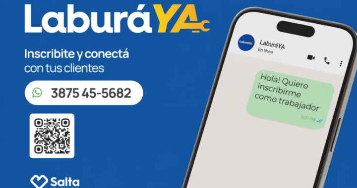 Salta lanza “Laburá Ya”, un chat con IA para conectar trabajadores independientes con clientes