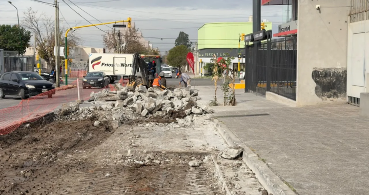 Avanzan las obras de recuperación de calzada en calle Junín al 700