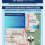 ¡ATENCIÓN CONDUCTORES Y VECINOS! Se viene la 36° Maratón de HIRPACE y habrá un superoperativo de tránsito
